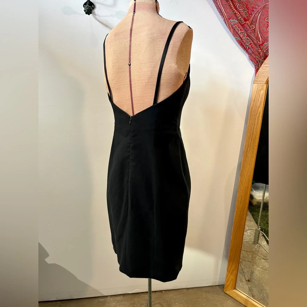 Laundry by Shelli Segal Vintage black sweetheart spaghetti strap dress size 4 - Picture 2 of 15